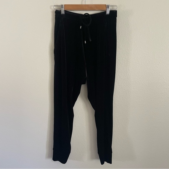 Eileen Fisher Velour Jogger Pant Black Size XXS - Picture 2 of 11
